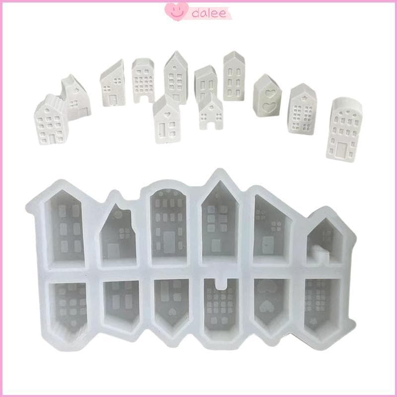 DALEE Molde Ornamento Casa Pequena Janelas Ferramenta Fabricação Joias Silicone Flexível