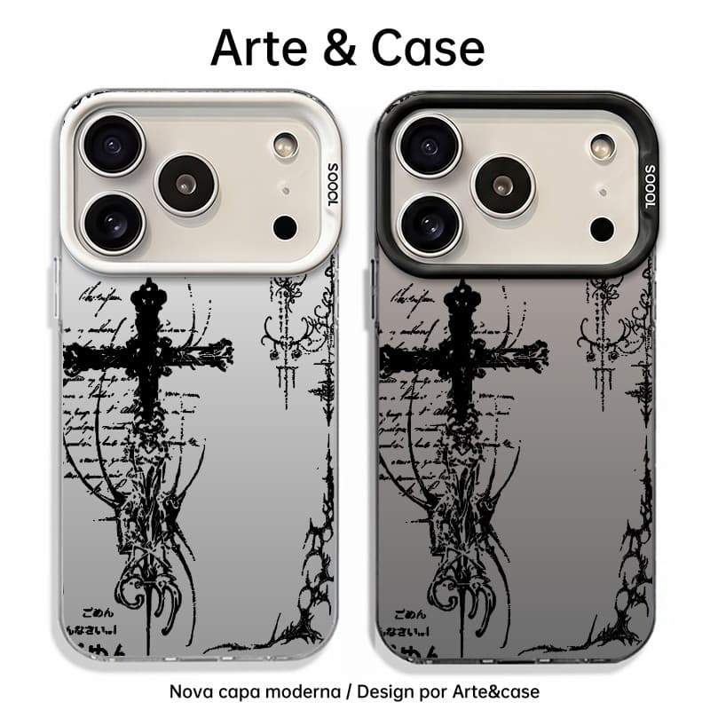 Capinha de silicone fosca impacto-Capa de celular tema cruz For iPhone XS,11,12 ProMax,13,14,15Plus,16,17