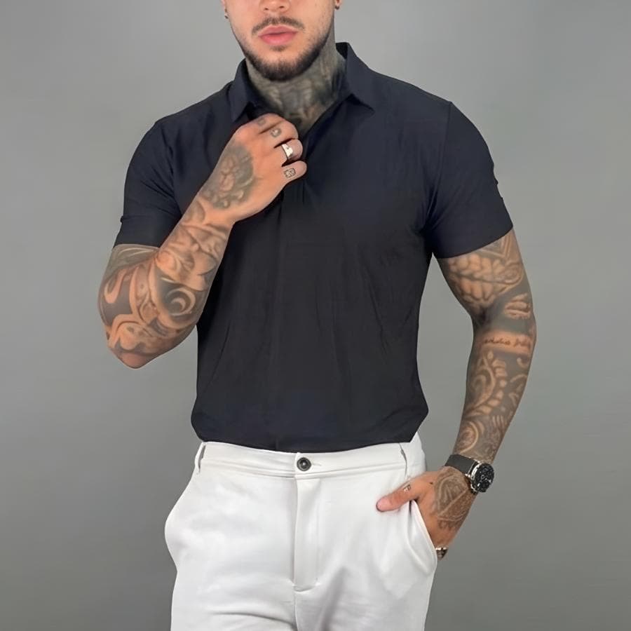 Camisa  Masculina Premium Polo Importada Tecido Confortáve Estilo Casa Luxo