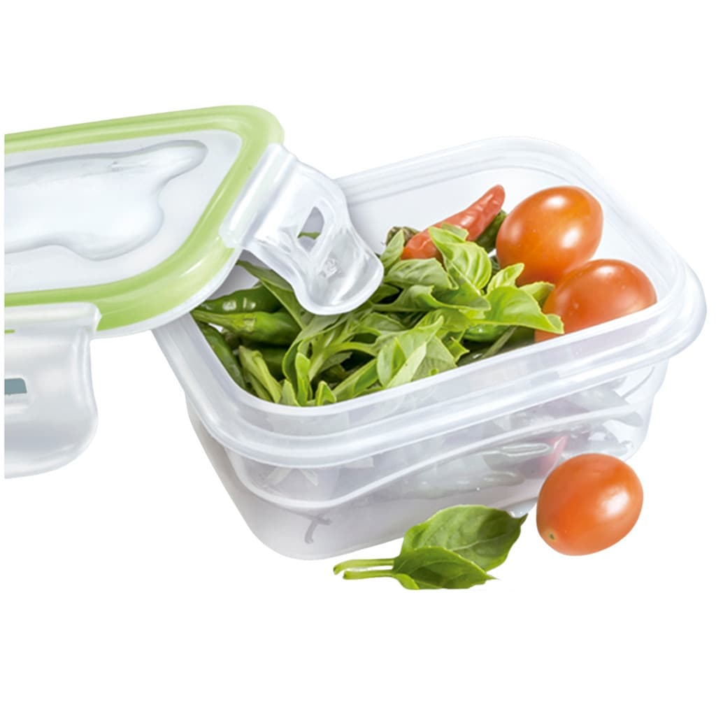 Kit Conjunto Combo 3 Potes 100% Hermético Linha Hermetic Ware Conserva Porta Alimentos Lig Brin