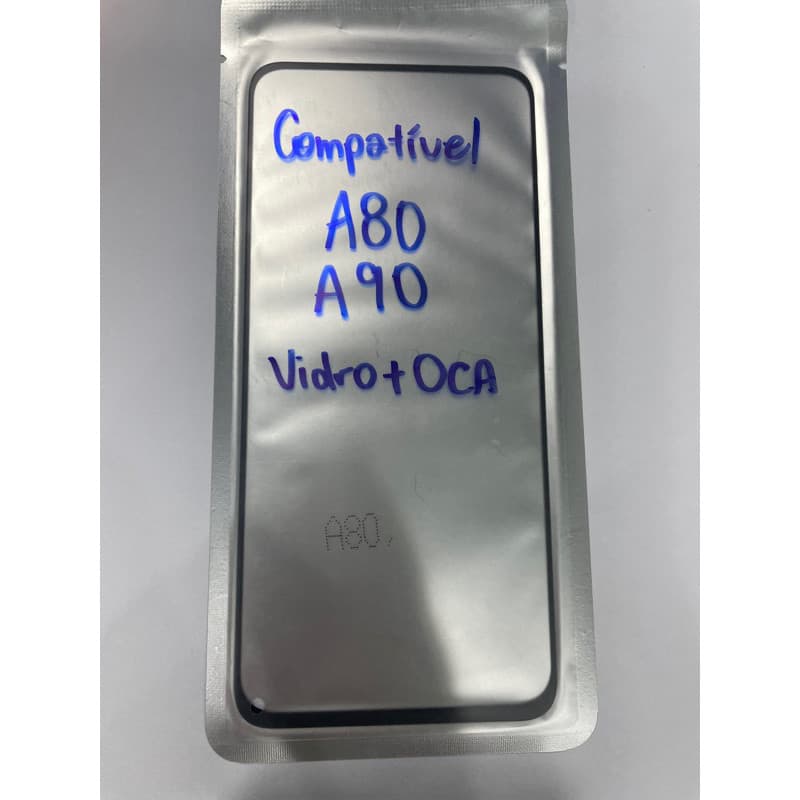 Vidro Frontal Com OCA Galaxy A80 A90(recuperar vidro da frente quebrado)