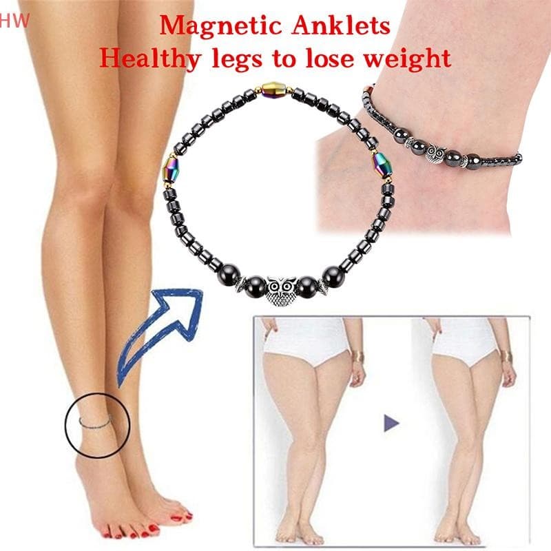 Perda De Peso Ímã Tornozeleira Para Mulheres Homens Coruja Animais Pedra Pulseira Magnética Alívio Da Dor Emagrecimento