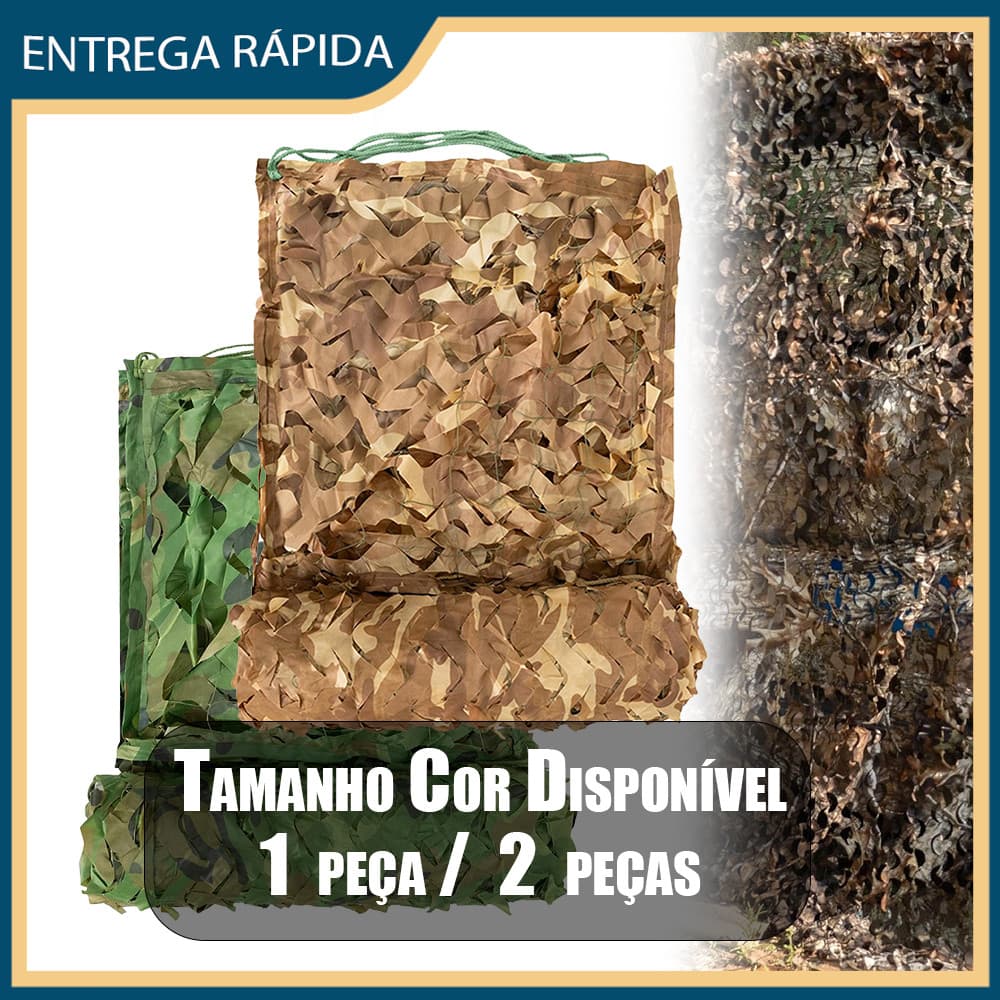 Rede de sombra de rede de camuflagem de 1/2 peça para festa de caça, acampamento, decoração ao ar livre