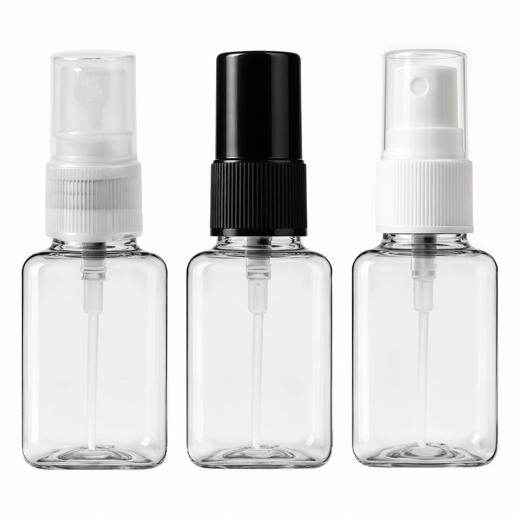 Frascos 40Ml R18 Quadrado Plástico Pet com Válvula Spray borrifador para perfumes viagem