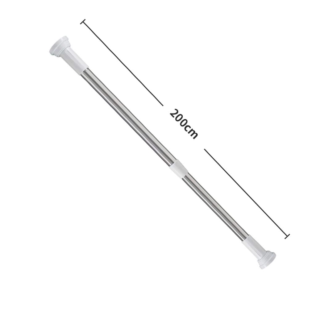 Varão Extensível Para Cortina 0,7m-1,2m | 1,1m-2m | 1,4m-2,6m Aço Inox Multiuso e Adaptável P.QIU
