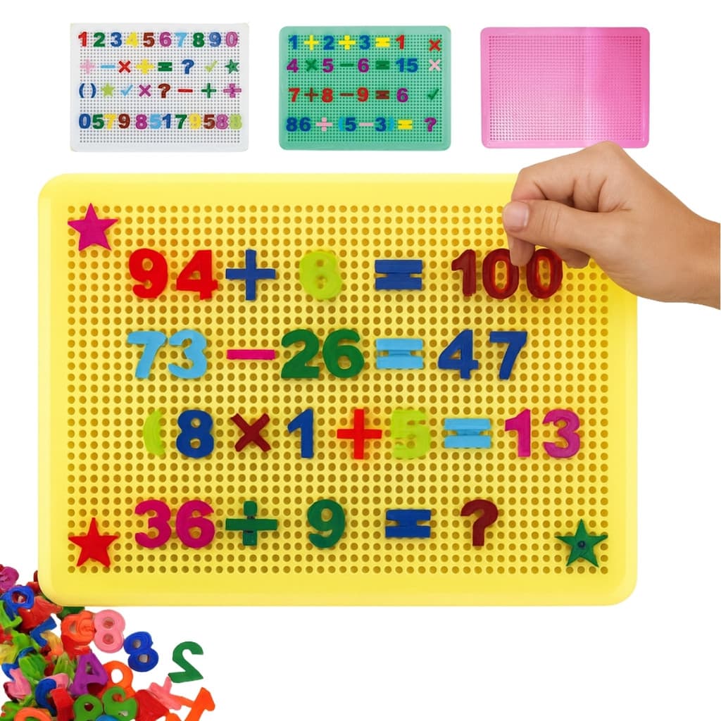 Brinquedo Educativo Montar Letras Numeros Quadro Plastico