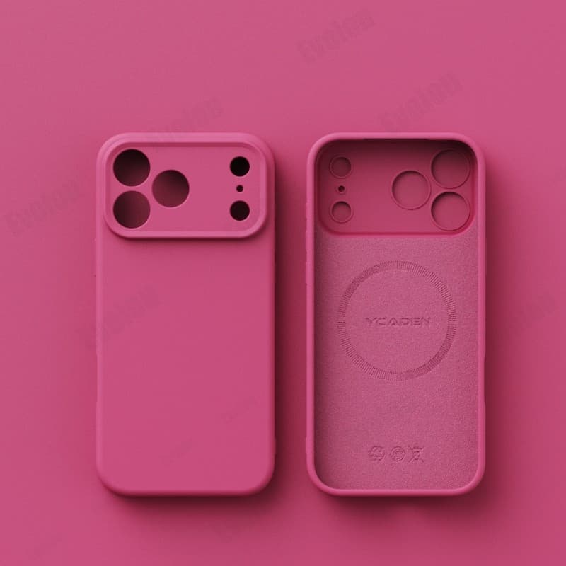 Capa De Silicone Líquido De Pele Fosca Para Iphone 17 Pro Max , Carregamento Magnético Sem Fio , Amortecedor De Doces Ai