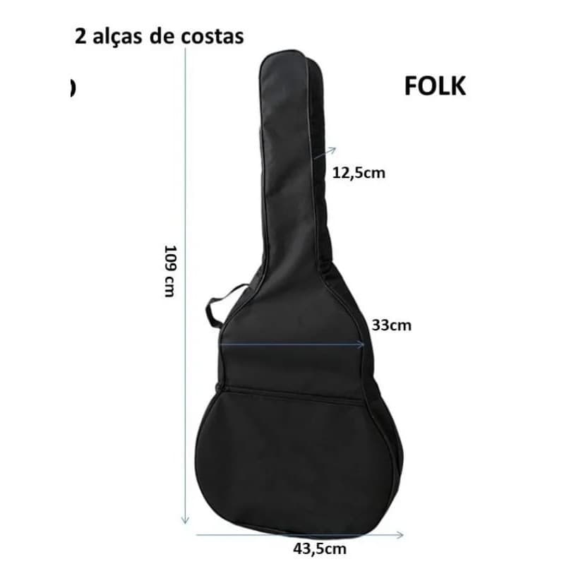Capa Bag Para Violão Folk Simples