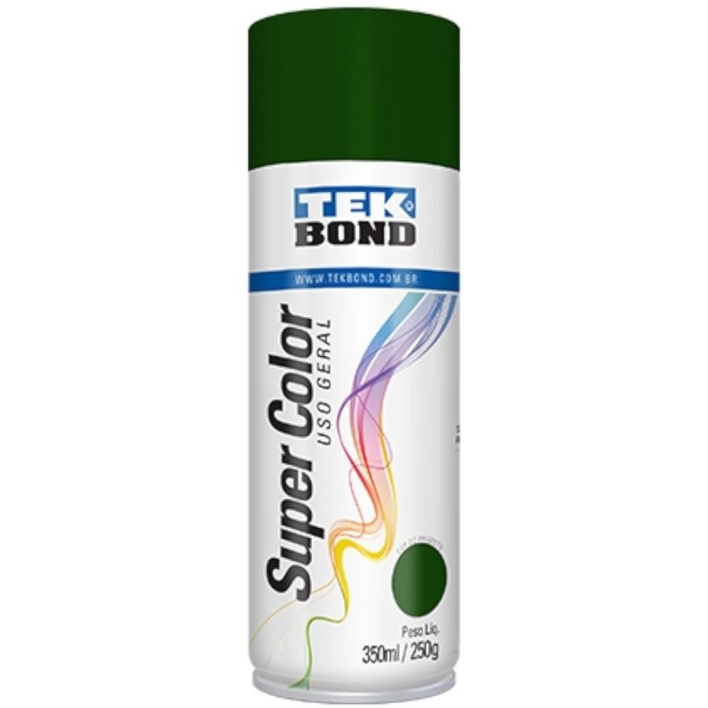 Tinta Spray 350ml/250g - TEK BOND Verde Escuro Brilhante