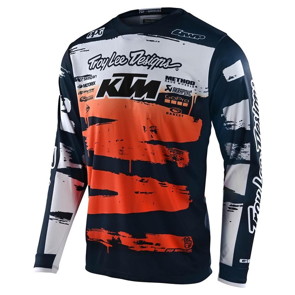 GP Team Motocross Jersey Pronto Estoque Respirável Manga Longa MTB Ciclismo Camisa Para Homens Tecido Escovado