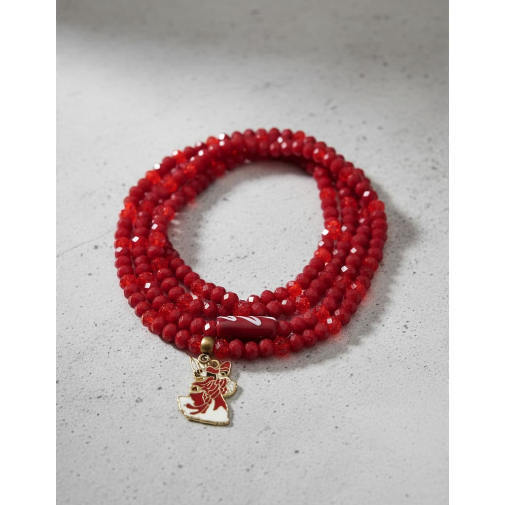 Guia Iansã Orixá Vermelha Contas De Vidro 8 Mm Umbanda Vermelho