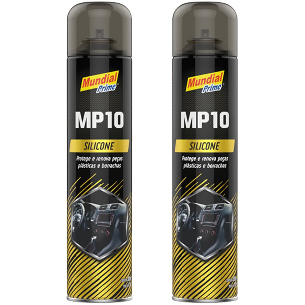 02 Silicone Spray 300ML Renova Painel Carro Casa Esteira Uso Geral