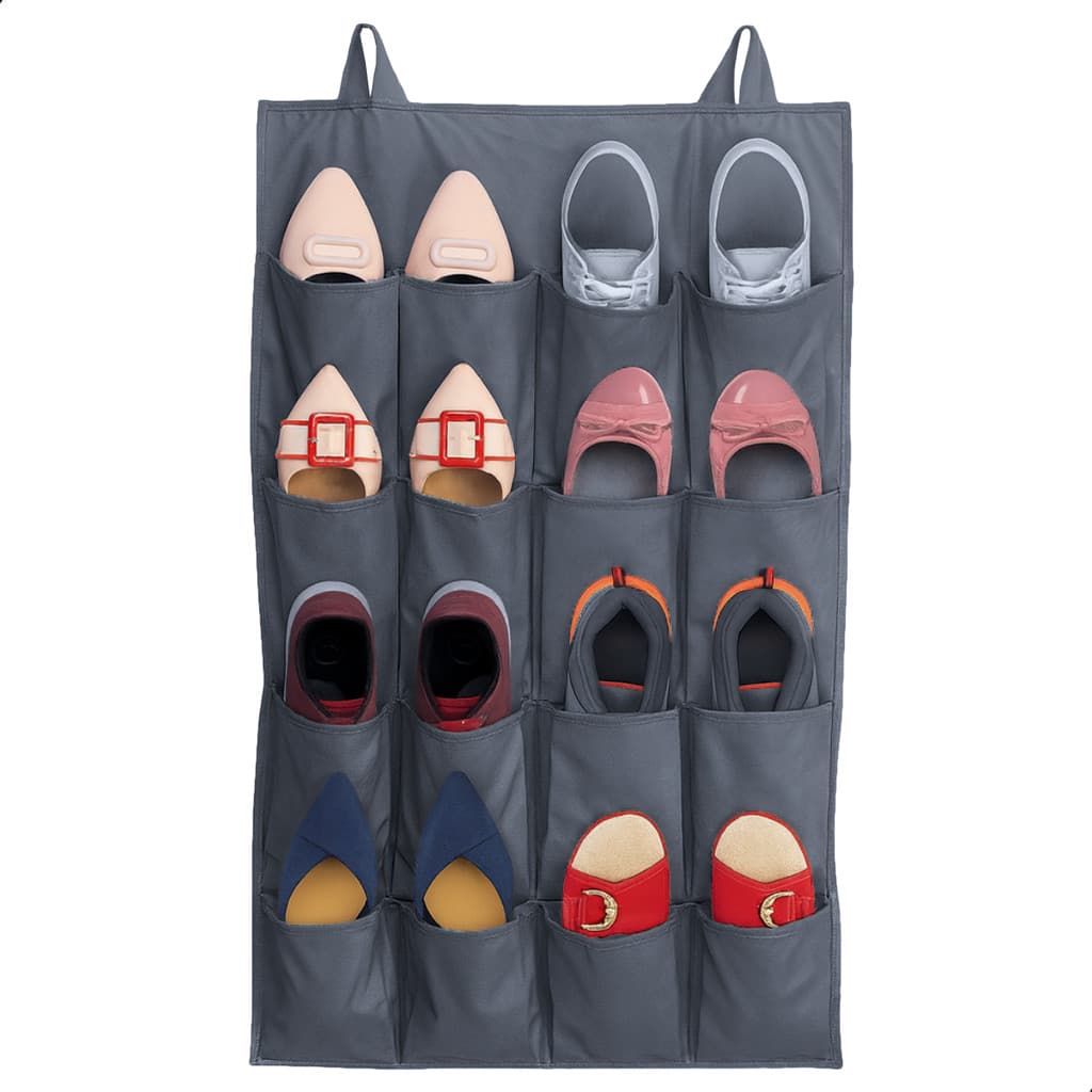 Sapateira Vertical De Porta Para Calçados Com 8 Pares E 16 Divisórias