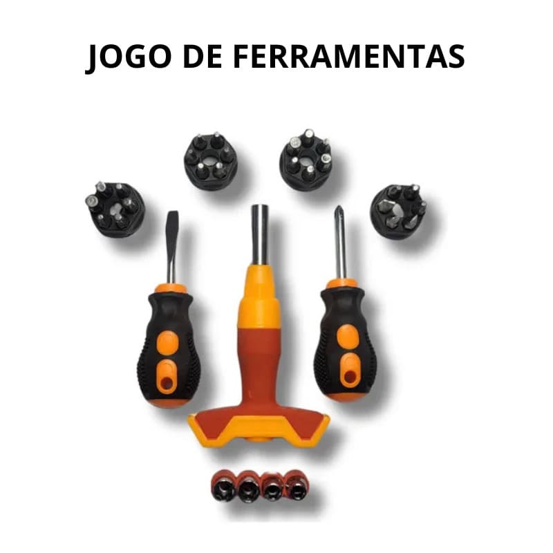 Chave Tipo T  Pontas para Encaixar Soquete Phillips Fenda 31 Peças  Jogo Chaves Ferramentas