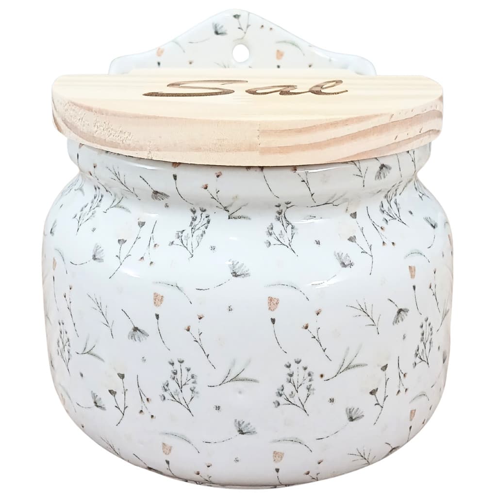 Saleiro Parede 1KG - Porcelana Decorada Arabescos