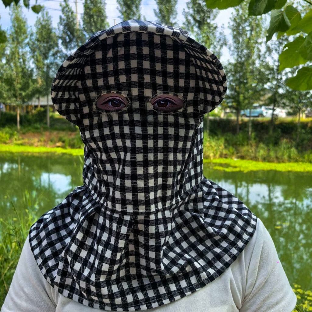 Novo estilo olho de gato mascarado todo-redondo protetor solar chapéu estilo fino respirável ao ar livre pára-sol ultrav