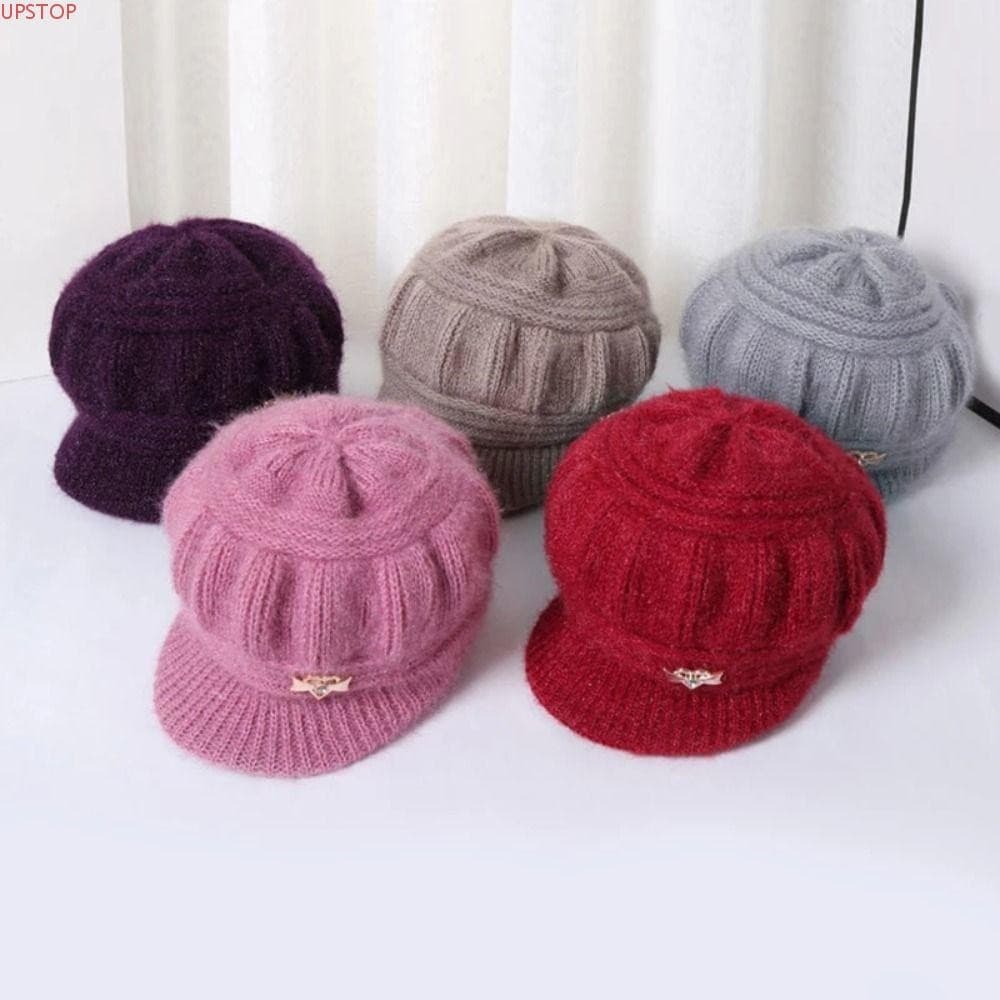 Chapéu Feminino De Malha UPSTOP À Prova De Vento Para Manter O Calor Protetor De Ouvido De Camada Dupla