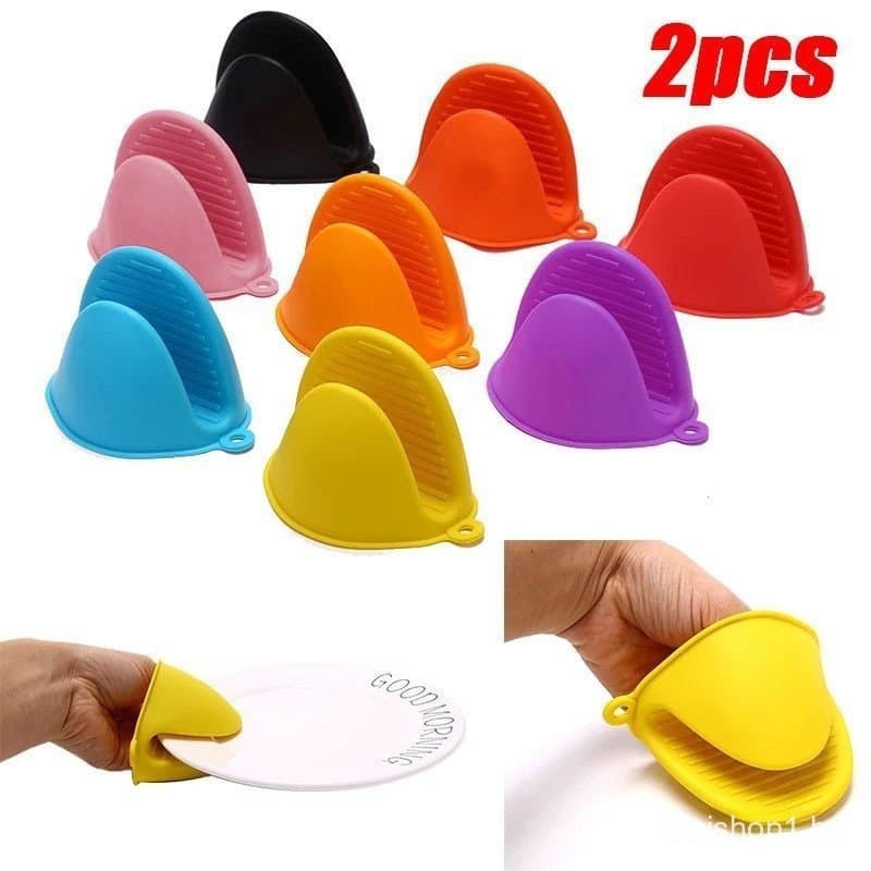 Conjunto de 2 peças de luvas de silicone para forno, isolamento térmico adequados para micro-o