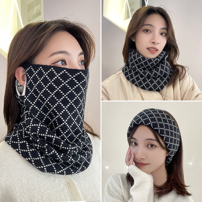 Babador feminino outono inverno versão coreana pendurado máscara de orelha quente pescoço proteção pescoço capa All-Matc