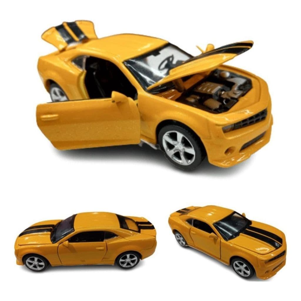 Carrinho Miniatura Camaro Ferro Abre Capô Portinha Fricção Coleção