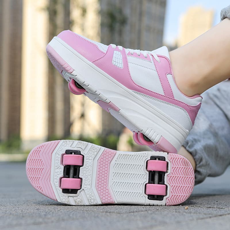 [Good Goods] Girls' four-wheel invisible roller skates, children's student roller skates, boys' transformable shoes with