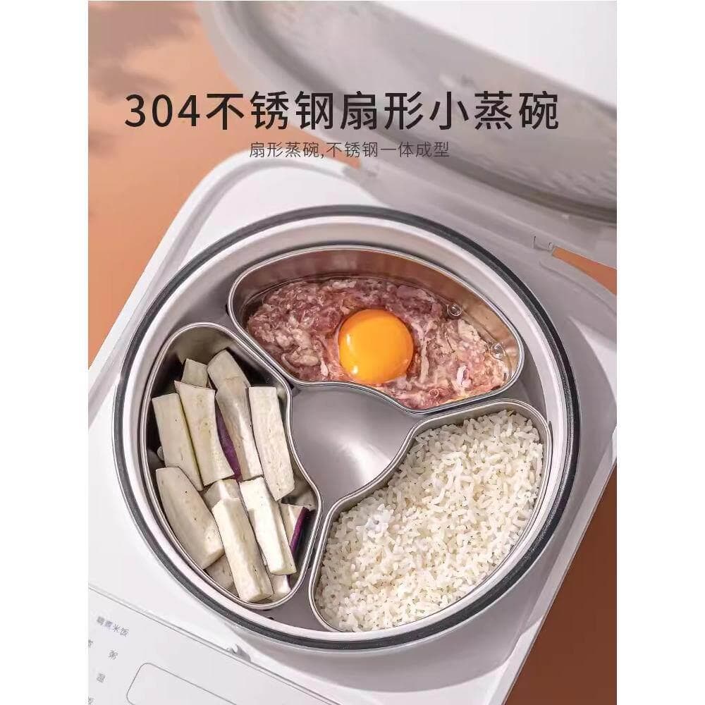 304 caixa de vapor de aço inoxidável em forma de leque placa de vapor tigela especial cozinhar arroz ferramenta útil coz