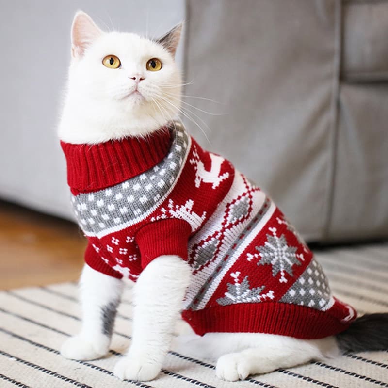 Roupa Para Gato Inverno Suéter De Cachorro Natal Pet Vestuário