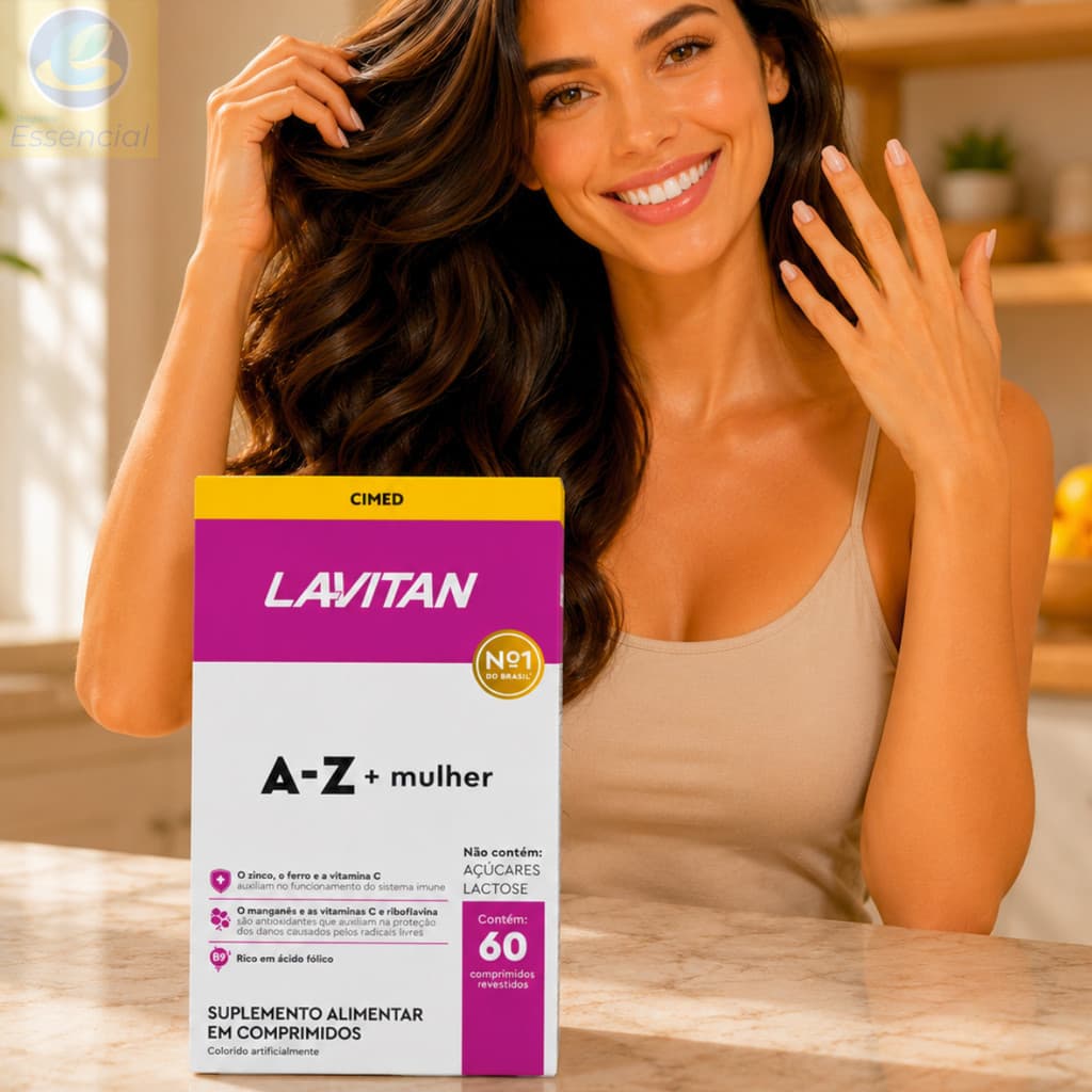 Lavitan Mulher AZ Cimed 60 Comp Original Cimed Sem Açucares Zero Lactose Sem Glúten Preço Barato