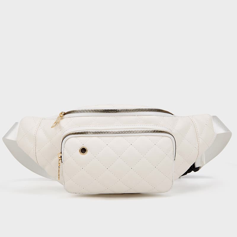 Novas senhoras saco de cintura moda bordado linha mensageiro saco simples cor sólida viagem saco peito Casual diamante p