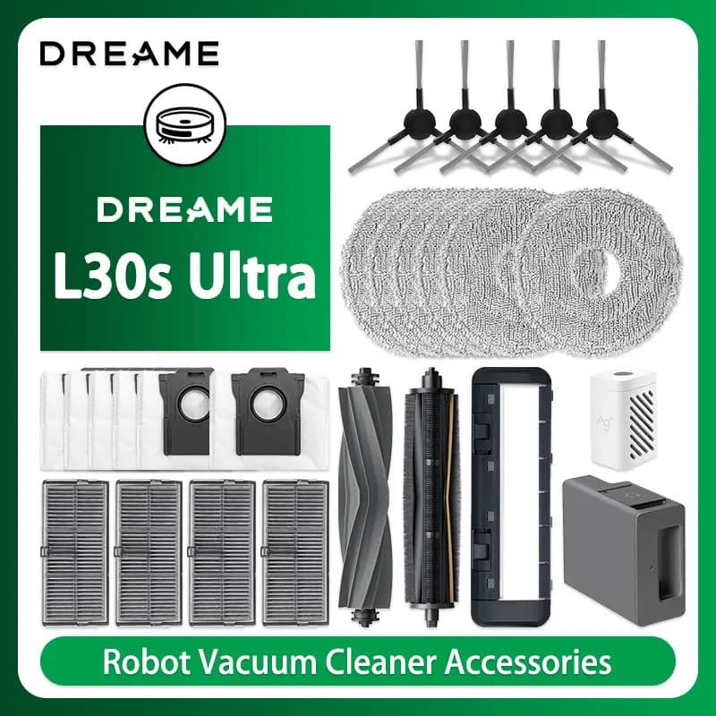 Dreame L30s Ultra/L30 S Robô Aspirador De Pó Acessórios Escova Lateral Principal Mop Pano Filtro Hepa Saco Peças Reposiç