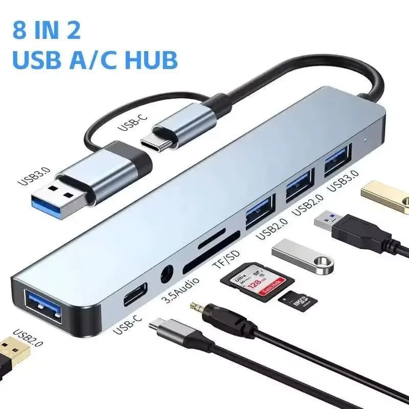 HUB USB Tipo C, HUB USB 3.0, 2.0, TF / SD, Divisor Multiportas de 5 Portas OTG para Lenovo,,, Hub USB