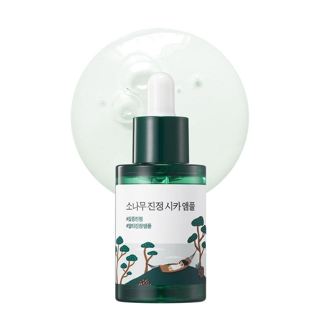 ROUND LAB Pine Calming Cica Ampoule 1.01 Fl Oz, Sérum Hidratante e Calmante com Pine Cica e Ácido Hialurônico para Forta