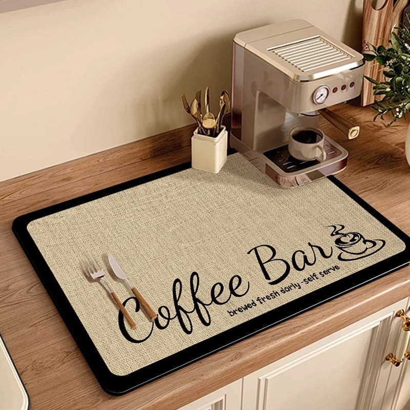 Tapete de drenagem de cozinha americano, absorvente doméstico, secagem rápida, bancada, utensílios de mesa, secagem, Bar