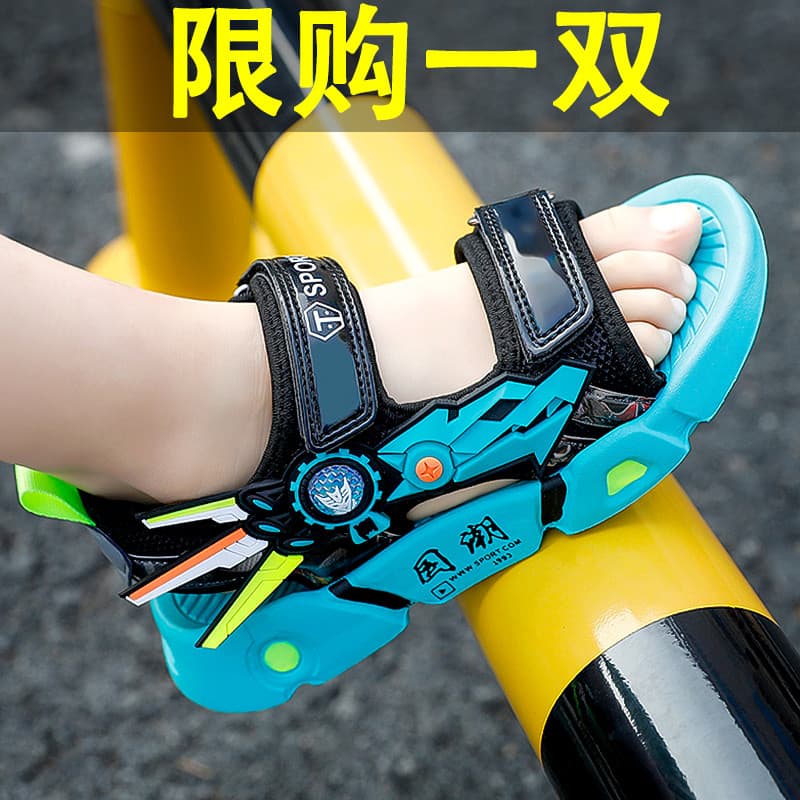 Crianças sandálias meninos 2023 novo estilo verão antiderrapante sola macia médio grande crianças esportes sapatos de pr