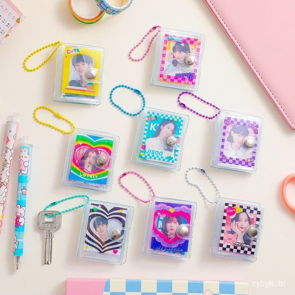 Mini Álbum De Fotos De 2 Polegadas Com Chaveiro , Diário Fofo Para Armazenar E Notas , Material JRTE