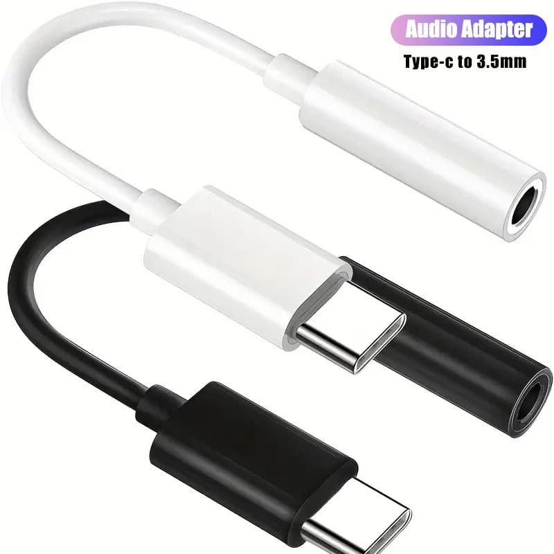 Adaptador de Áudio USB Tipo C para 3.5mm para Cabo Adaptador de Áudio USB C para Aux, Adaptador de Conector de Fone de O