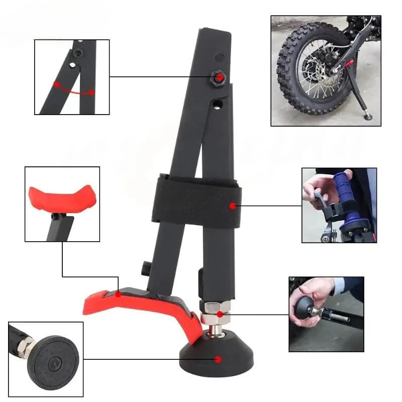 1 Peça Suporte de Roda Ajustável para Motocicleta, Suporte Lateral, Suporte de Quadro, Suporte de Braço Oscilante, Eleva