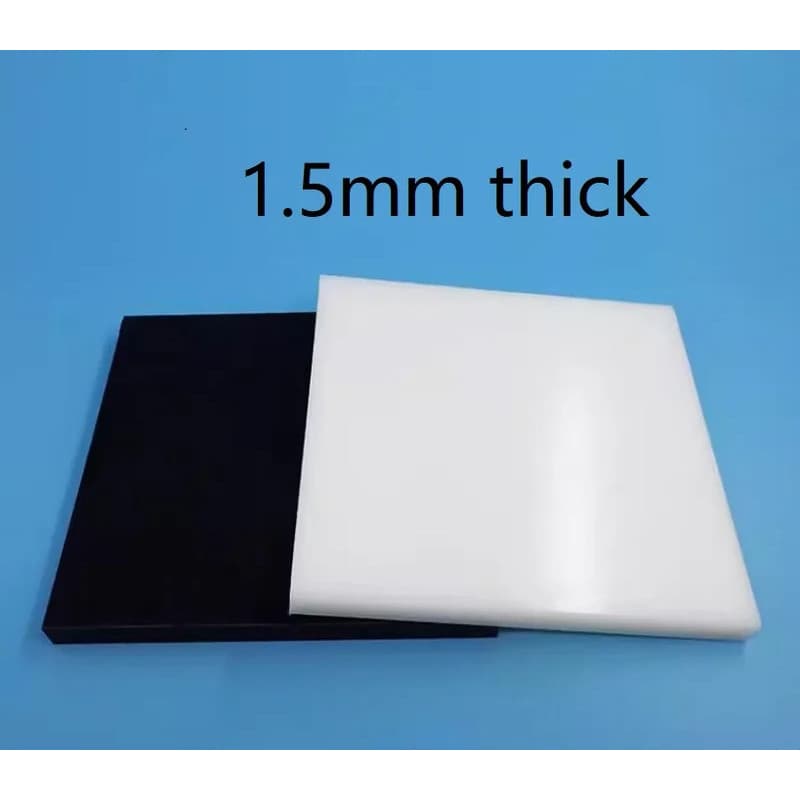 Placa de POM preta com espessura de 1,5 mm, placa de Delrin branca, placa antiestática de Polioximetileno, placa de Poli