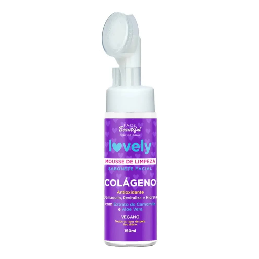 Sabonete Mousse Facial Colágeno Lovely Face Beautiful