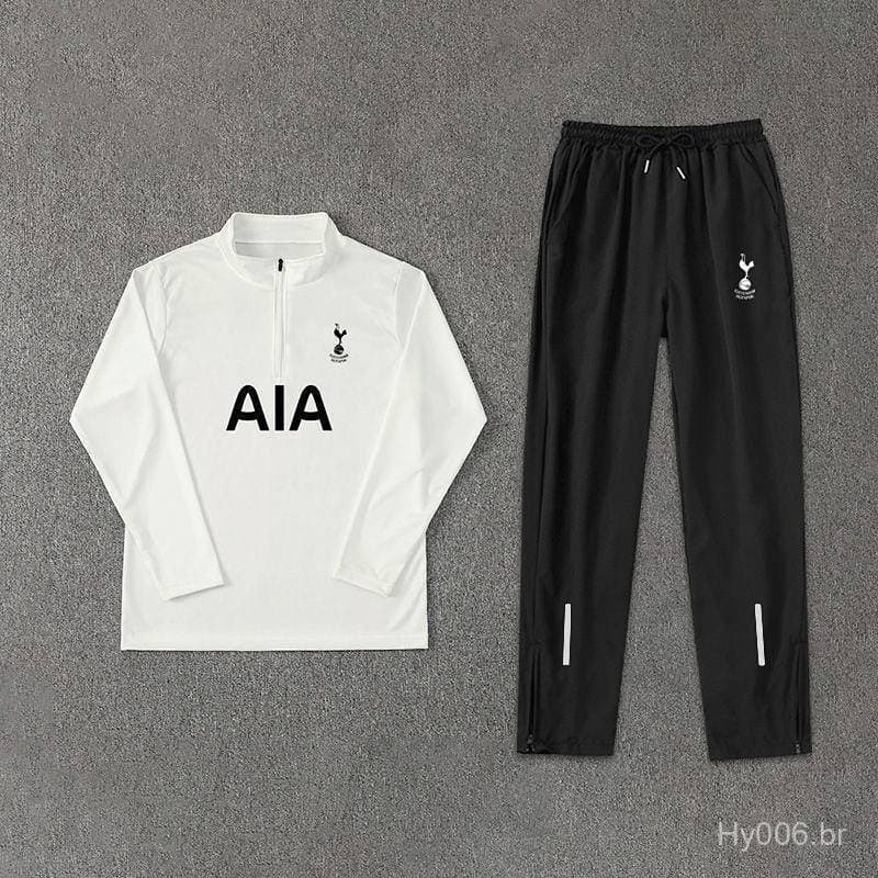 Novo Conjunto de Futebol com Meio Zíper, Roupa de Treino Esportiva de Secagem Rápida, Gola Alta, Manga Longa, para Fitne