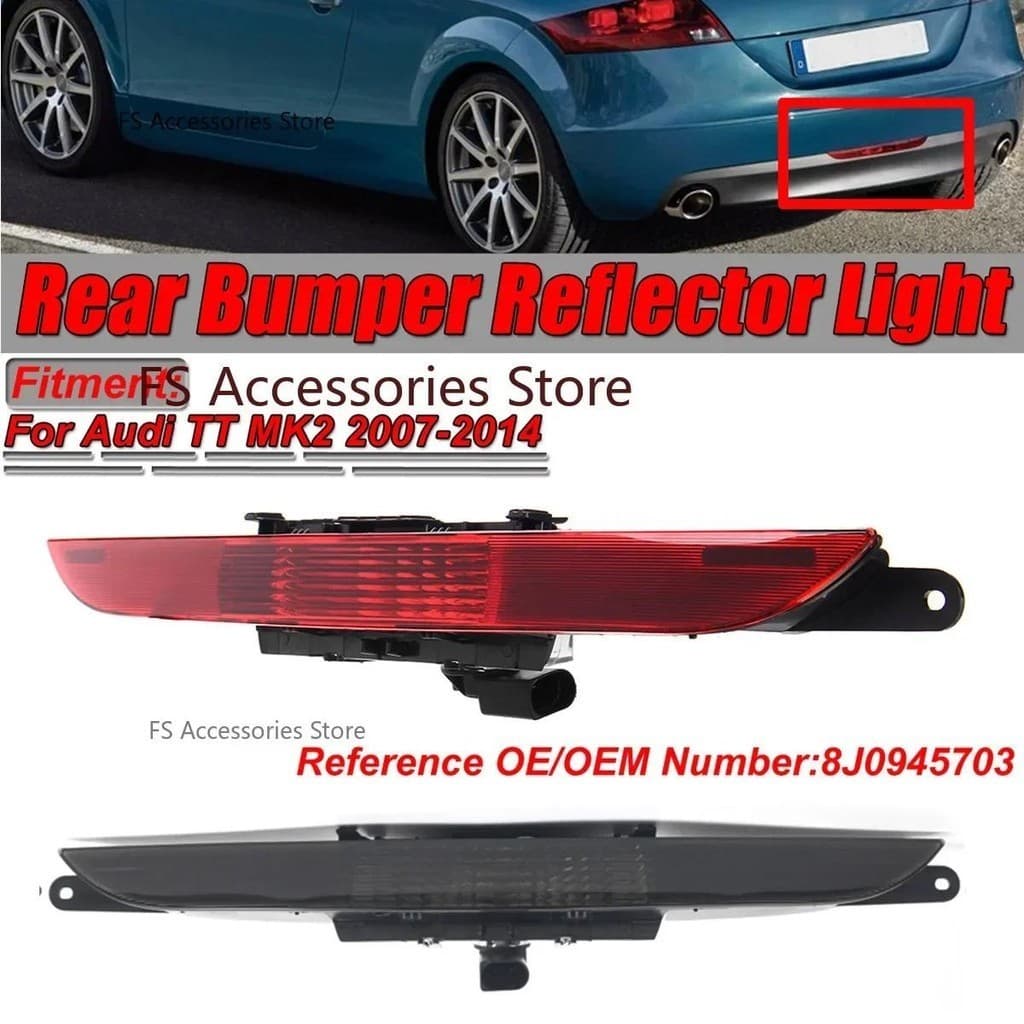 Luz De Freio Traseira Vermelha/Smkoed Para Audi TT MK2 2007-2014 Lâmpadas De Do Carro Amortecedor Traseiro Centro Reflet