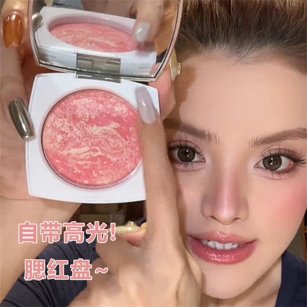 Blush cozimento cozimento cozimento em pó névoa macia barriga de porco blush creme encolher cor expansão cor revelar tez