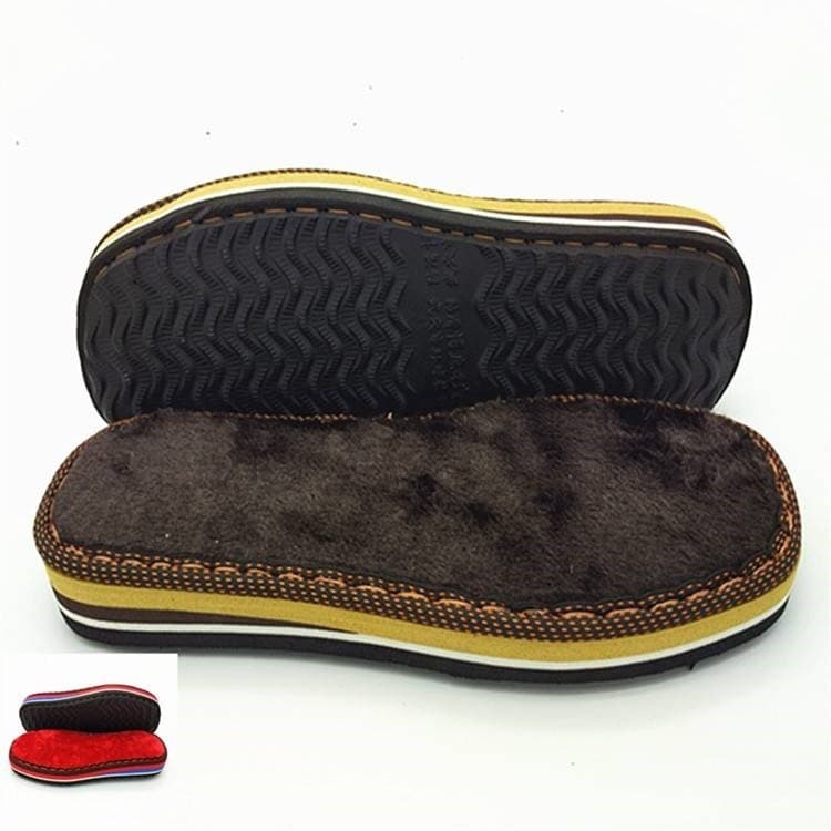 Lã Solen único placa mão-tecido esponja sola superior gancho chinelos sapatos de algodão tendão de carne borracha Anti-S