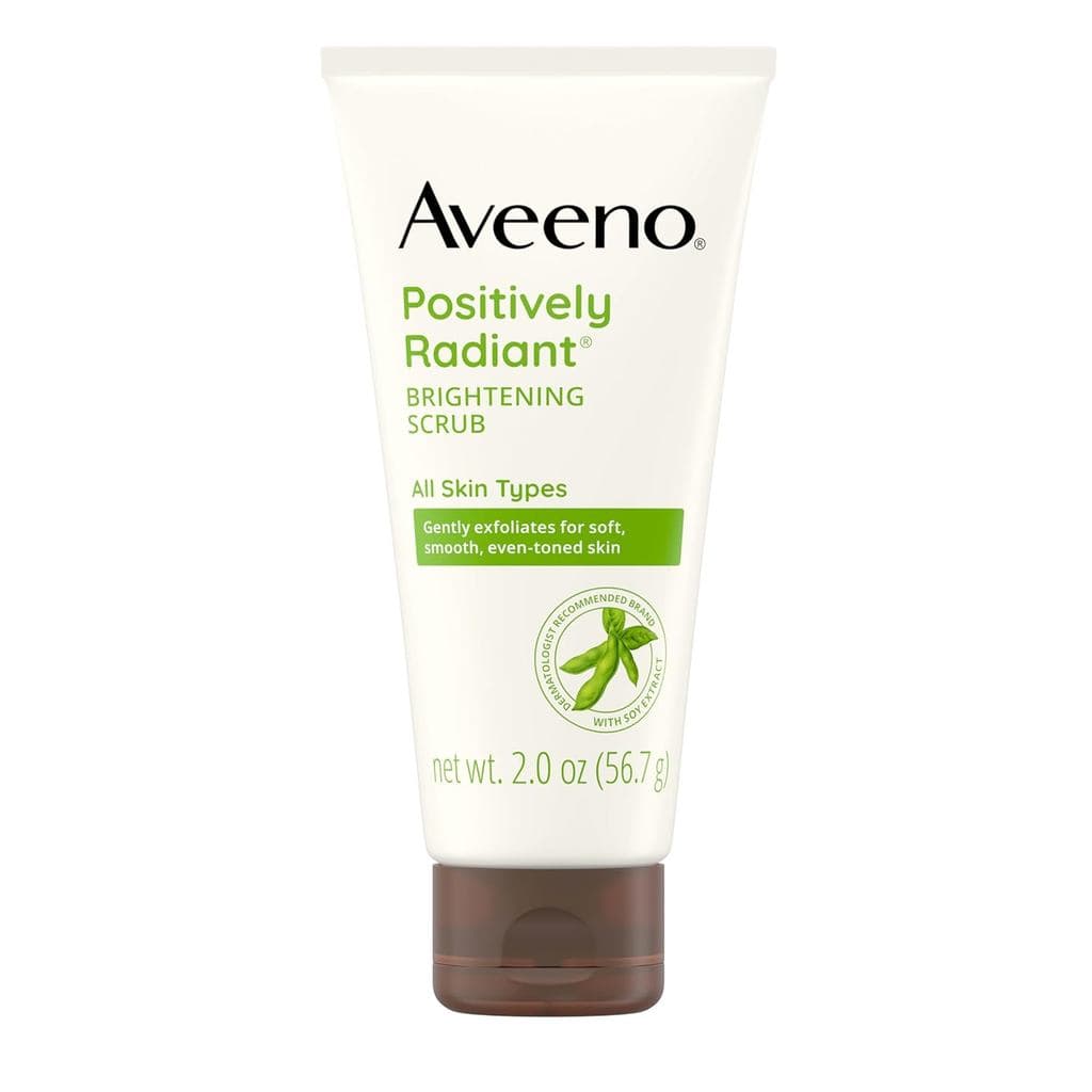 Aveeno Esfoliante Facial Diário Iluminador para uma Pele Positivamente Radiante, com Extrato de Soja Rico em Hidratação,