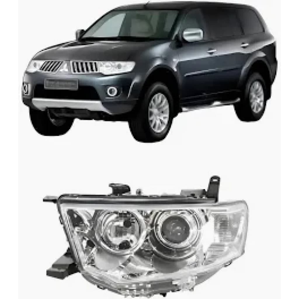 Farol Esq Pajero Dakar L200 2010/2018 S/ XÊNON C/ DETALHE
