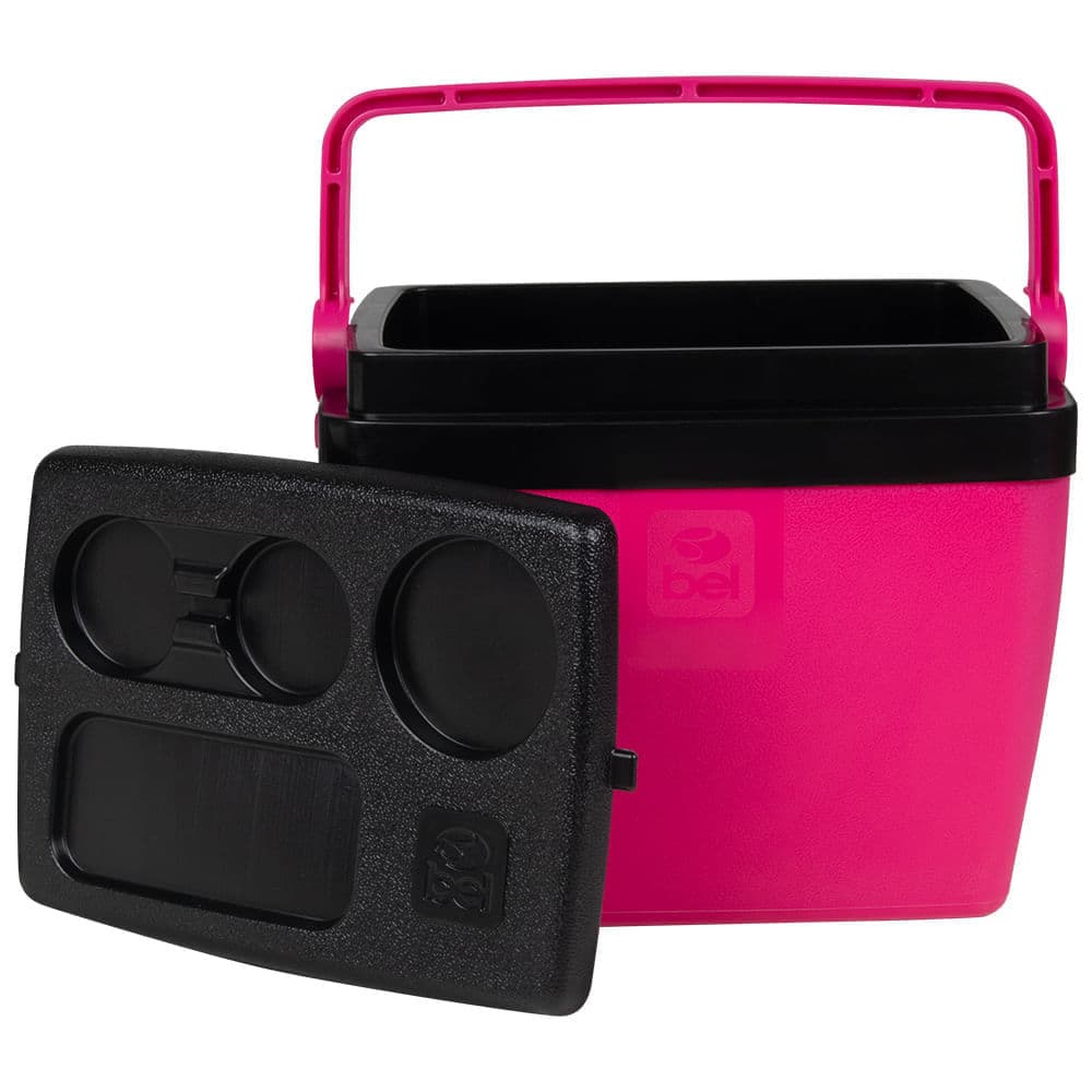 Caixa Térmica 12 Litros Rosa e Preto Bel