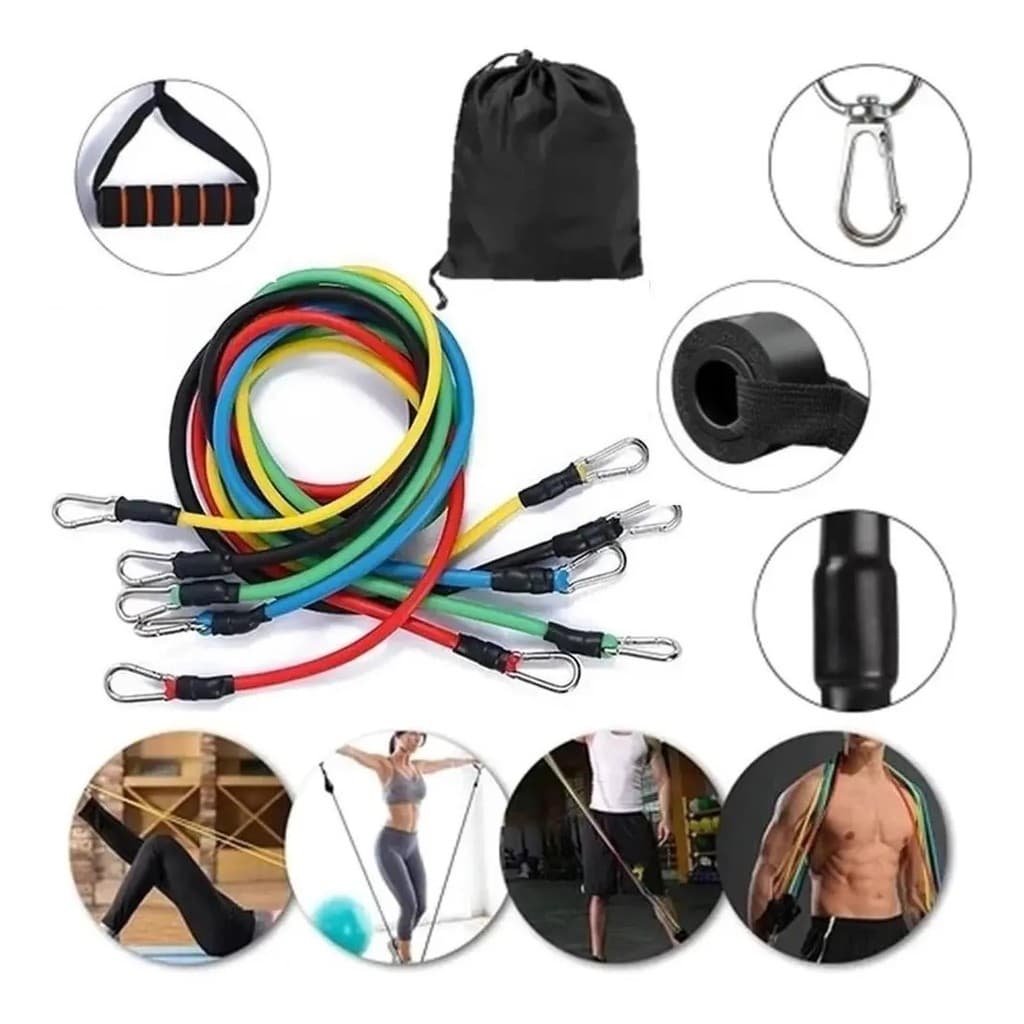 Elástico Extensor Kit Home Fit Treino Musculação Band Forte - BANDS