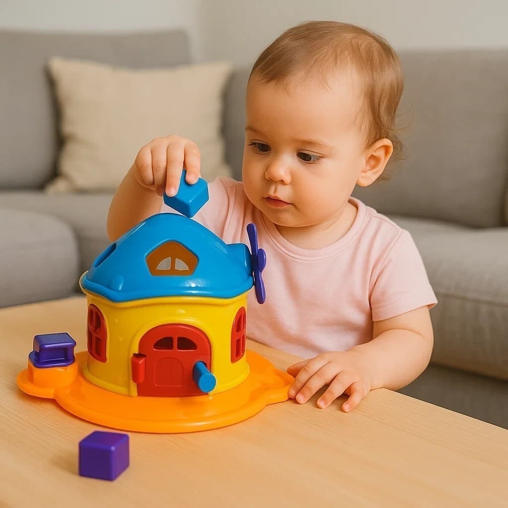 Casinha Cogumelo Infantil Encaixe Brincadeiras Montar Colorida Brinquedo Criativo Criança