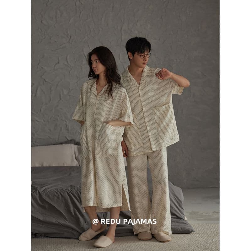 Jealous casal pijamas feminino verão camisola de uma peça com almofada no peito calças de manga curta simples Casual Hom