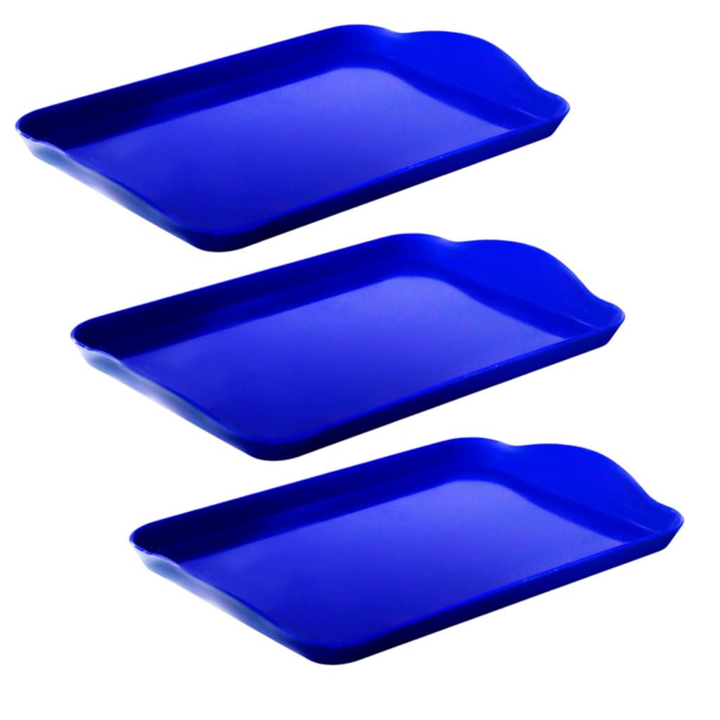 Kit 3 Bandejas Decoração De Mesa 20x13 Diversas Cores